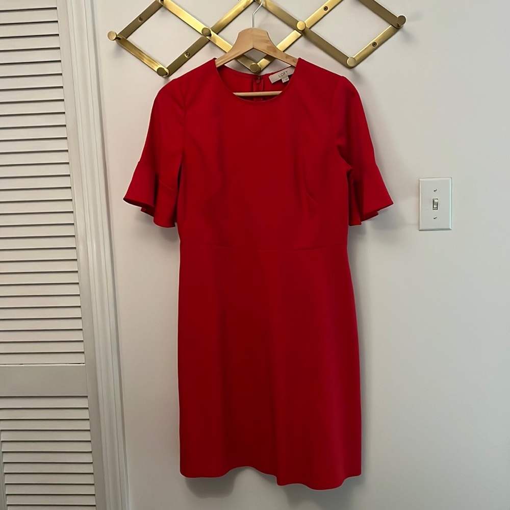 Loft Bright Red Dress